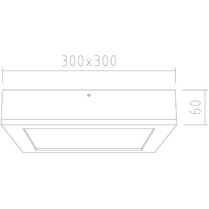 APLED - LED Ceiling light QUADRA LED/24W/230V oak