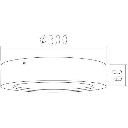 APLED - LED Ceiling light RONDO LED/24W/230V d. 30 cm oak