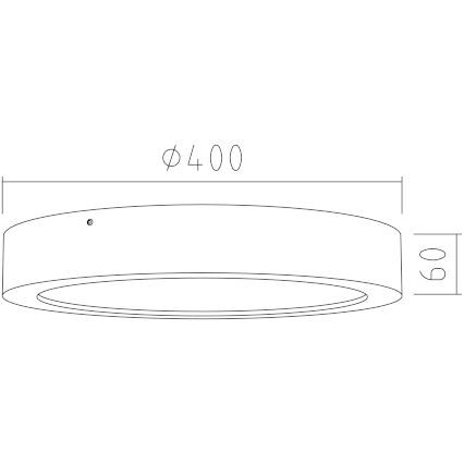 APLED - LED Ceiling light RONDO LED/36W/230V d. 40 cm oak