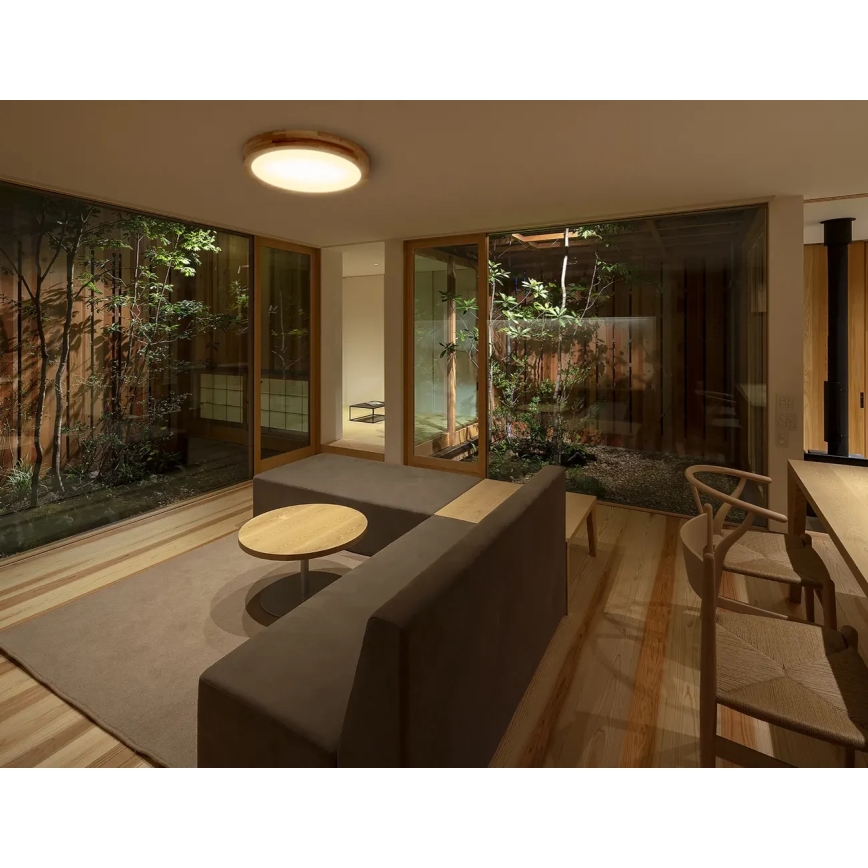 APLED - LED Ceiling light RONDO LED/48W/230V d. 50 cm oak