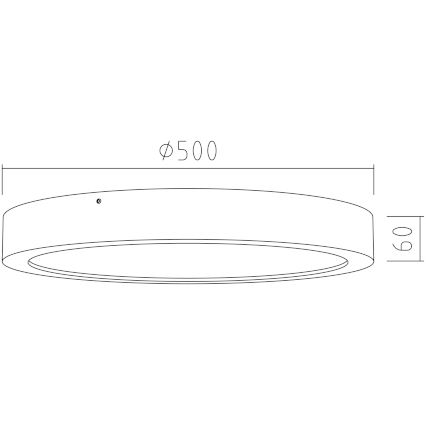 APLED - LED Ceiling light RONDO LED/48W/230V d. 50 cm oak