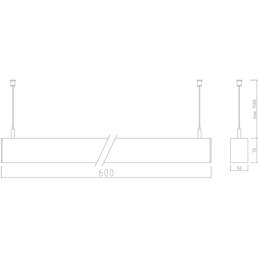 APLED - LED Chandelier on a string LOOK LED/23W/230V 4000K 60 cm silver