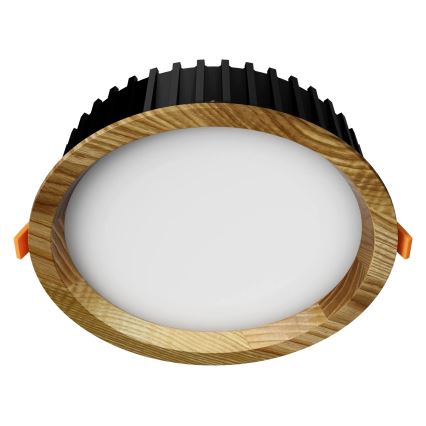 APLED - LED Recessed light RONDO WOODLINE LED/12W/230V 3000K d. 20 cm ash solid wood