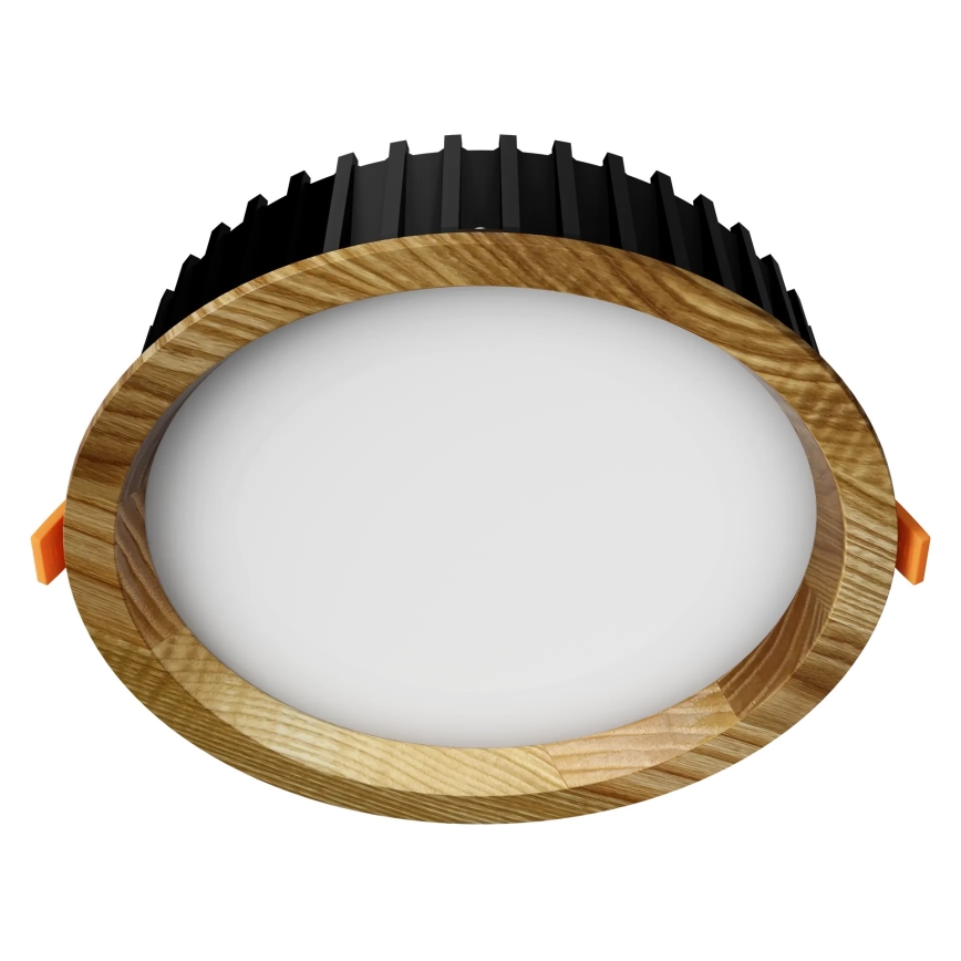 APLED - LED Recessed light RONDO WOODLINE LED/12W/230V 3000K d. 20 cm ash solid wood