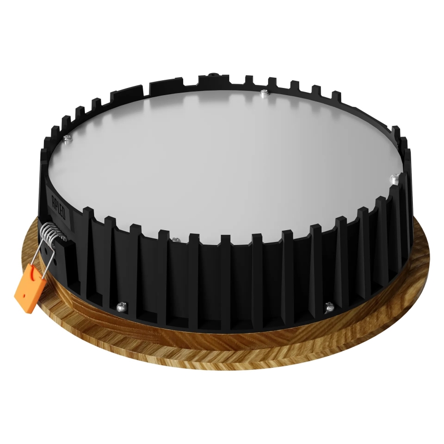 APLED - LED Recessed light RONDO WOODLINE LED/12W/230V 3000K d. 20 cm ash solid wood