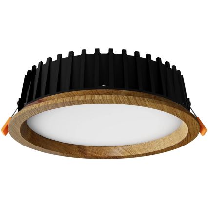 APLED - LED Recessed light RONDO WOODLINE LED/12W/230V 3000K d. 20 cm oak solid wood
