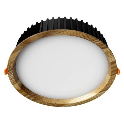 APLED - LED Recessed light RONDO WOODLINE LED/18W/230V 3000K d. 26 cm ash solid wood