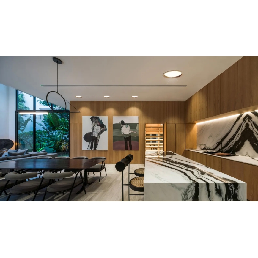 APLED - LED Recessed light RONDO WOODLINE LED/18W/230V 3000K d. 26 cm oak solid wood