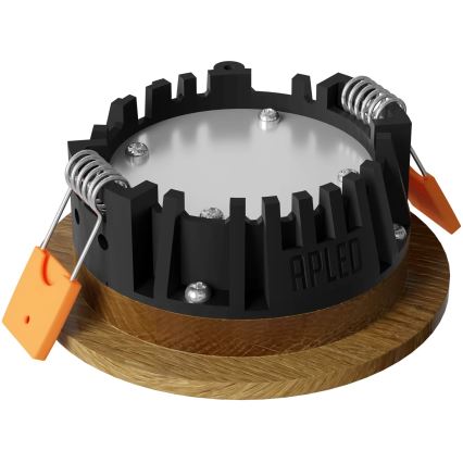 APLED - LED Recessed light RONDO WOODLINE LED/3W/230V 3000K d. 9 cm oak solid wood