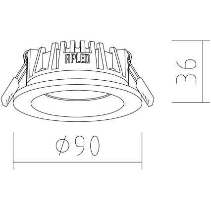 APLED - LED Recessed light RONDO WOODLINE LED/3W/230V 4000K d. 9 cm ash solid wood