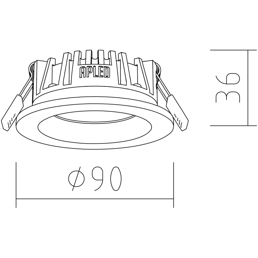 APLED - LED Recessed light RONDO WOODLINE LED/3W/230V 4000K d. 9 cm ash solid wood