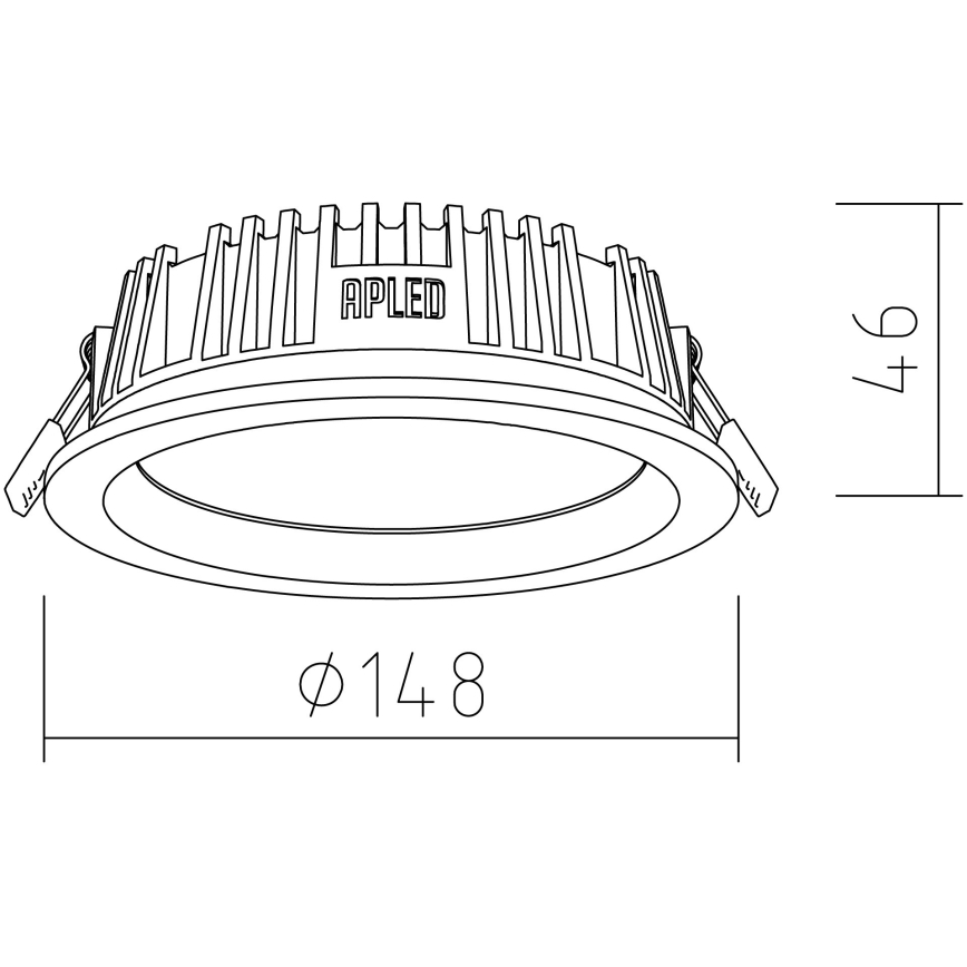 APLED - LED Recessed light RONDO WOODLINE LED/6W/230V 3000K d. 15 cm ash solid wood