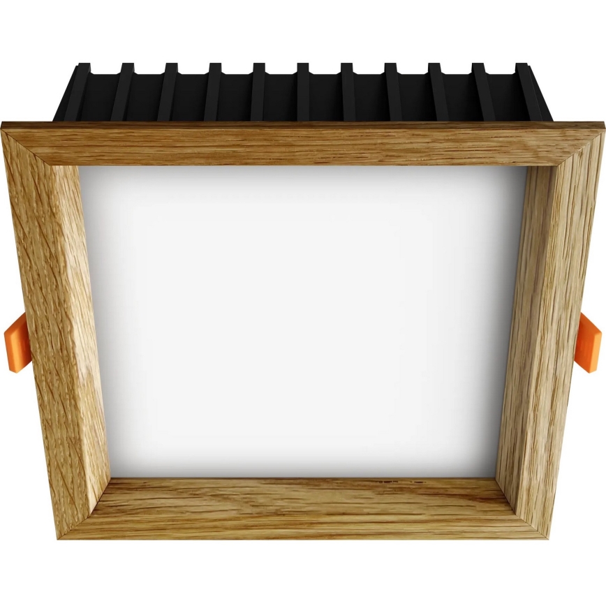 APLED - LED Recessed light SQUARE WOODLINE LED/12W/230V 3000K 17x17 cm oak solid wood