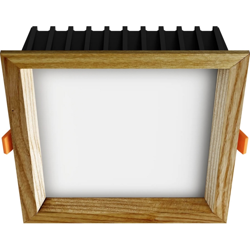 APLED - LED Recessed light SQUARE WOODLINE LED/12W/230V 4000K 17x17 cm ash solid wood