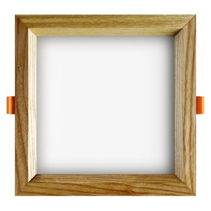 APLED - LED Recessed light SQUARE WOODLINE LED/12W/230V 4000K 17x17 cm ash solid wood
