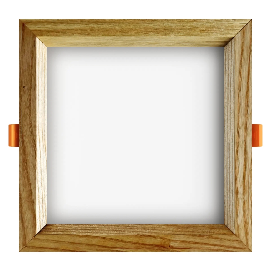 APLED - LED Recessed light SQUARE WOODLINE LED/12W/230V 4000K 17x17 cm ash solid wood
