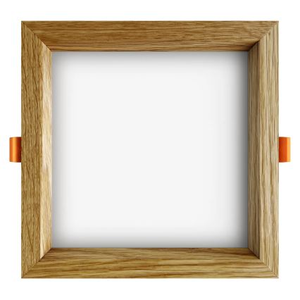APLED - LED Recessed light SQUARE WOODLINE LED/12W/230V 4000K 17x17 cm oak solid wood