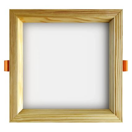 APLED - LED Recessed light SQUARE WOODLINE LED/12W/230V 4000K 17x17 cm pine solid wood