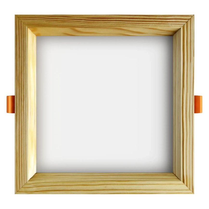 APLED - LED Recessed light SQUARE WOODLINE LED/12W/230V 4000K 17x17 cm pine solid wood