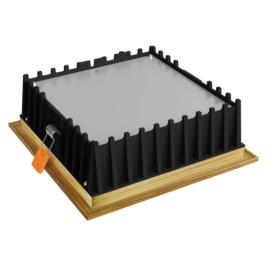 APLED - LED Recessed light SQUARE WOODLINE LED/12W/230V 4000K 17x17 cm pine solid wood
