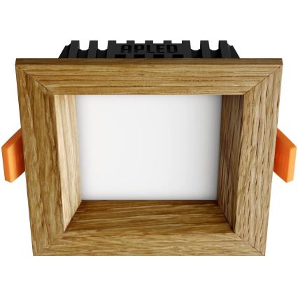 APLED - LED Recessed light SQUARE WOODLINE LED/3W/230V 3000K 9x9 cm oak solid wood