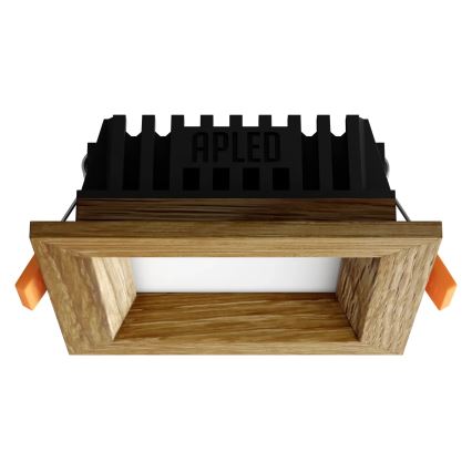 APLED - LED Recessed light SQUARE WOODLINE LED/3W/230V 3000K 9x9 cm oak solid wood