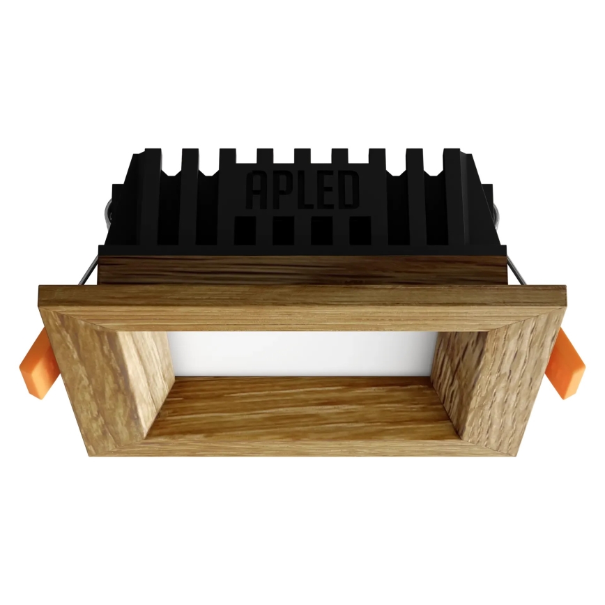 APLED - LED Recessed light SQUARE WOODLINE LED/3W/230V 3000K 9x9 cm oak solid wood