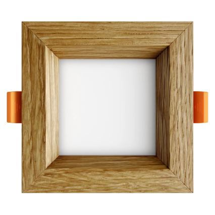 APLED - LED Recessed light SQUARE WOODLINE LED/3W/230V 3000K 9x9 cm oak solid wood