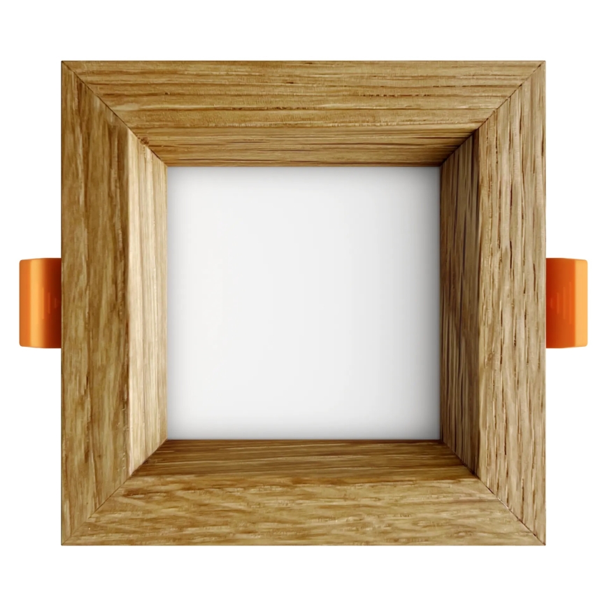 APLED - LED Recessed light SQUARE WOODLINE LED/3W/230V 3000K 9x9 cm oak solid wood