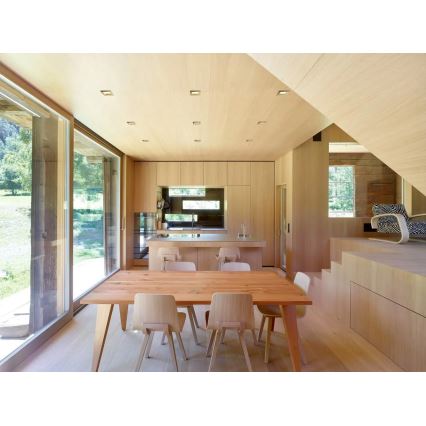 APLED - LED Recessed light SQUARE WOODLINE LED/3W/230V 4000K 9x9 cm ash solid wood