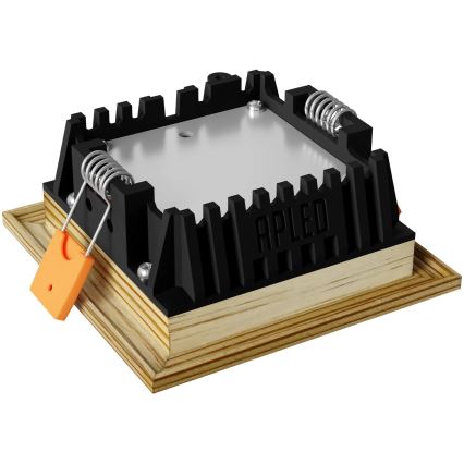 APLED - LED Recessed light SQUARE WOODLINE LED/3W/230V 4000K 9x9 cm pine solid wood