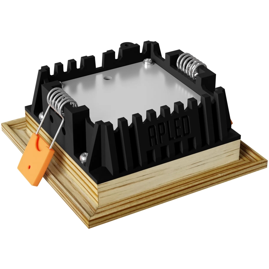 APLED - LED Recessed light SQUARE WOODLINE LED/3W/230V 4000K 9x9 cm pine solid wood
