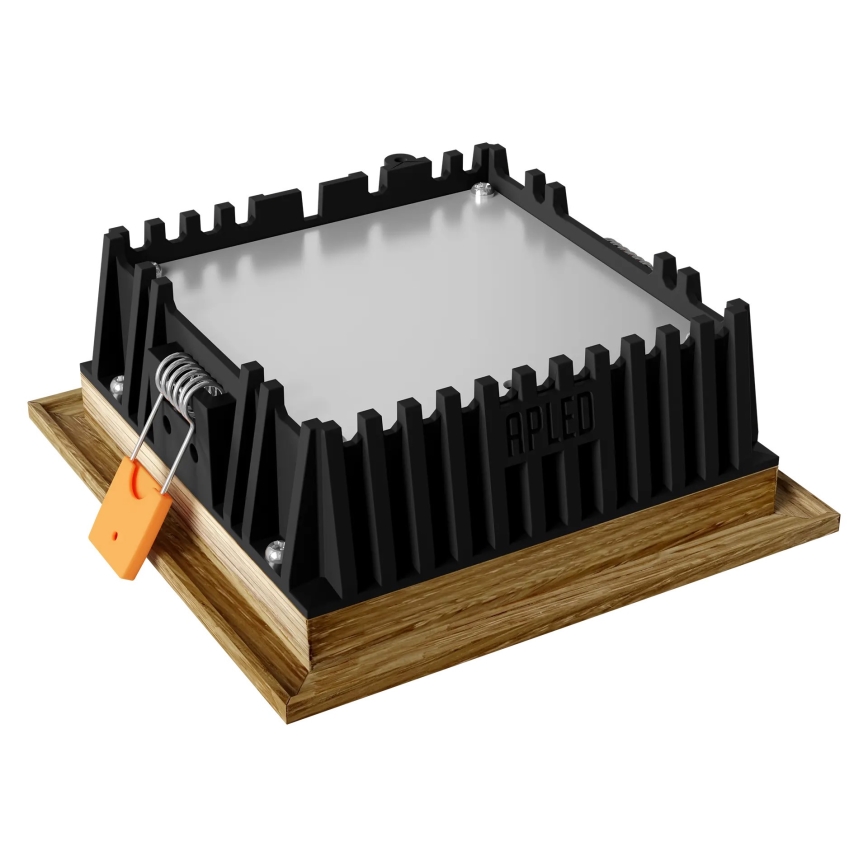 APLED - LED Recessed light SQUARE WOODLINE LED/6W/230V 3000K 12x12 cm oak solid wood