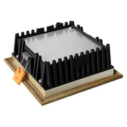 APLED - LED Recessed light SQUARE WOODLINE LED/6W/230V 4000K 12x12 cm ash solid wood