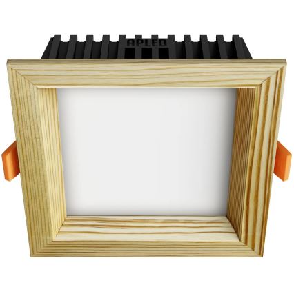 APLED - LED Recessed light SQUARE WOODLINE LED/6W/230V 4000K 12x12 cm pine solid wood