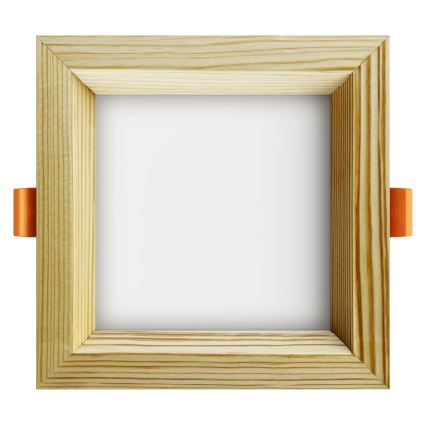 APLED - LED Recessed light SQUARE WOODLINE LED/6W/230V 4000K 12x12 cm pine solid wood