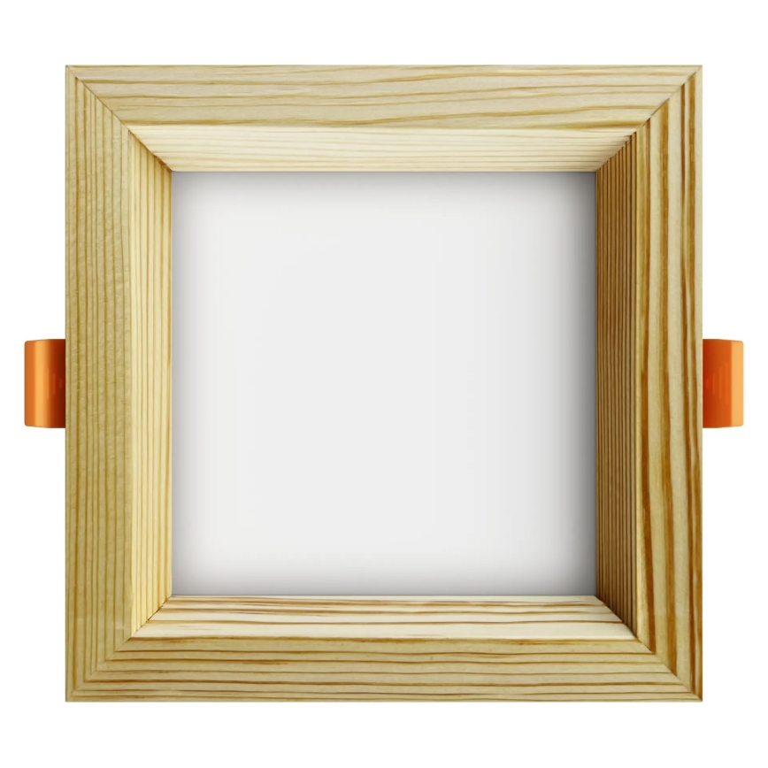 APLED - LED Recessed light SQUARE WOODLINE LED/6W/230V 4000K 12x12 cm pine solid wood