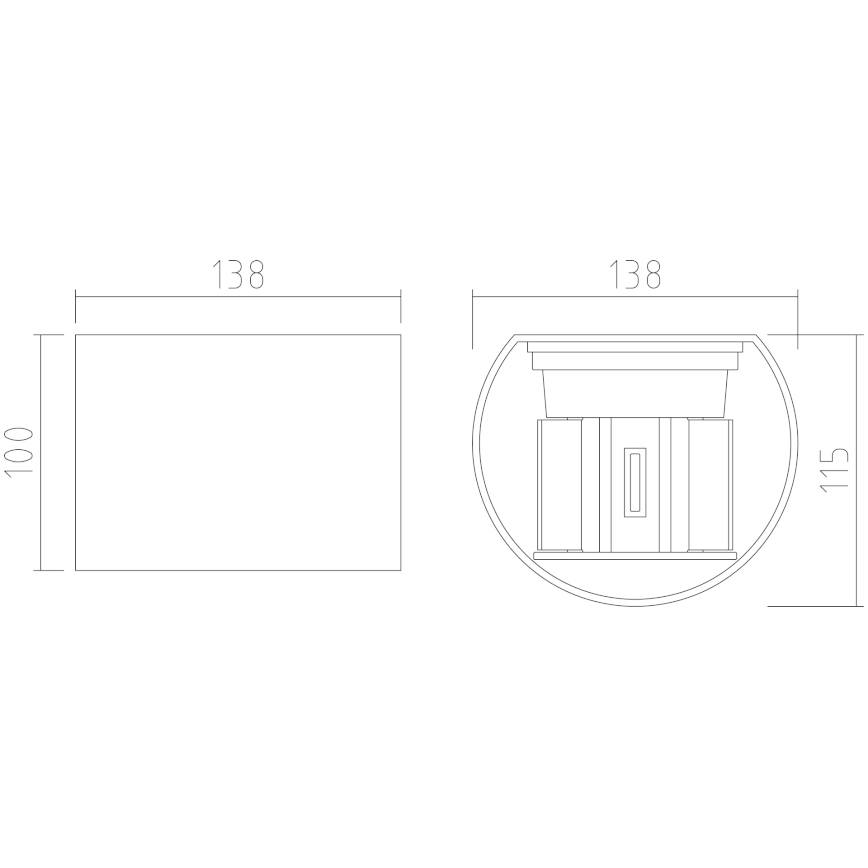 APLED - LED Outdoor wall light OVAL 2xLED/3W/230V IP65