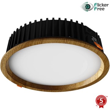 APLED - LED Recessed light RONDO WOODLINE LED/18W/230V 3000K d. 26 cm oak solid wood