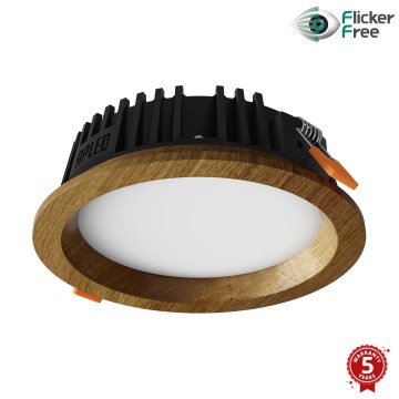 APLED - LED Recessed light RONDO WOODLINE LED/6W/230V 3000K d. 15 cm oak solid wood