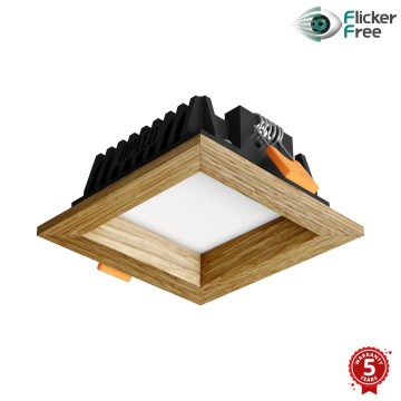 APLED - LED Recessed light SQUARE WOODLINE LED/3W/230V 3000K 9x9 cm oak solid wood