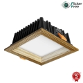 APLED - LED Recessed light SQUARE WOODLINE LED/6W/230V 4000K 12x12 cm ash solid wood