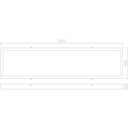 APLED - LED Surface-mounted panel LONG LED/40W/230V 4000K 120x30cm IP41 white