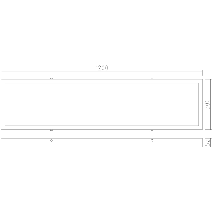 APLED - LED Surface-mounted panel LONG LED/40W/230V 4000K 120x30cm IP41 white