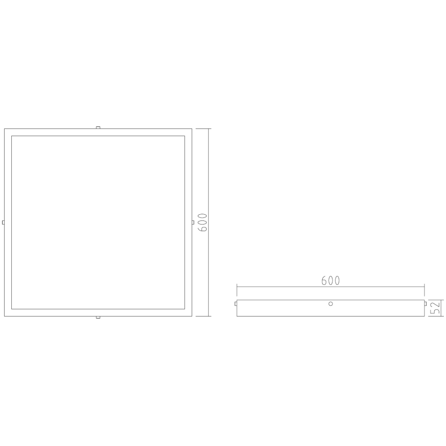 APLED - LED Surface-mounted panel QUADRA LED/40W/230V 4000K 60x60cm IP41