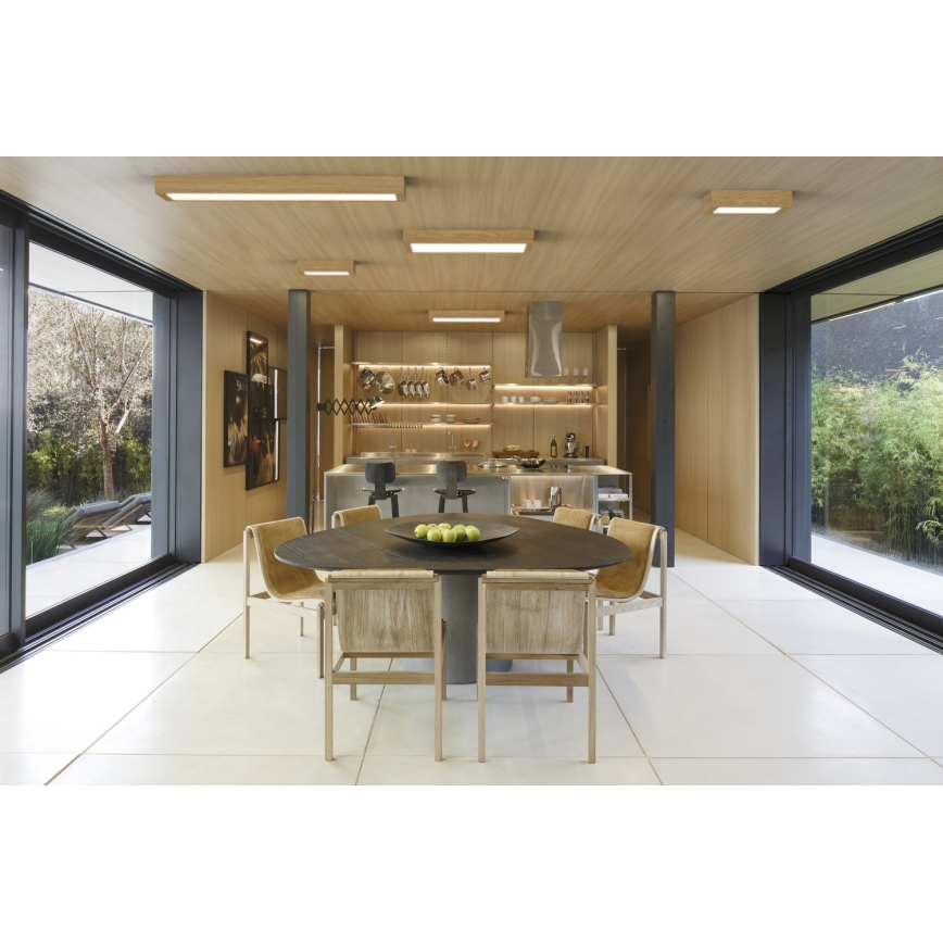 APLED - LED Surface-mounted panel QUADRA LED/40W/230V oak