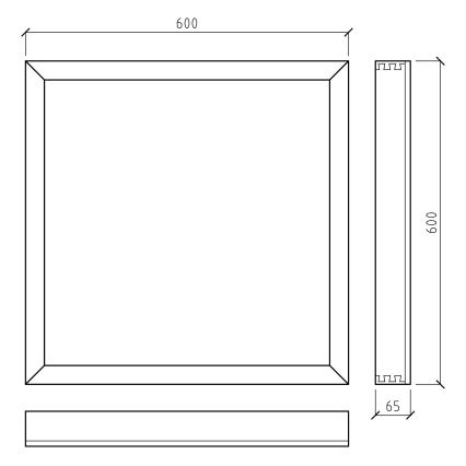APLED - LED Surface-mounted panel QUADRA LED/40W/230V oak