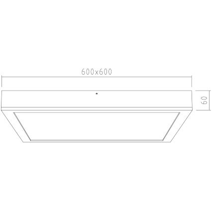 APLED - LED Surface-mounted panel QUADRA LED/40W/230V oak