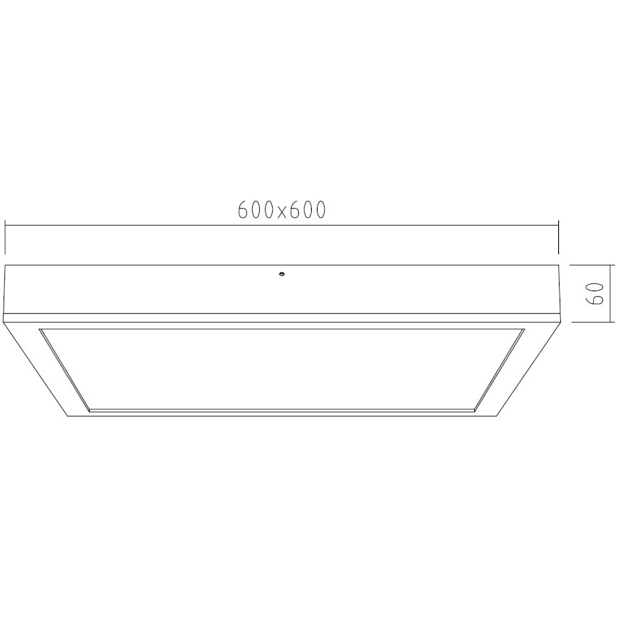APLED - LED Surface-mounted panel QUADRA LED/40W/230V oak