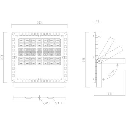 APLED - Outdoor LED flood light PRO LED/150W/230V IP66 15000lm 6000K
